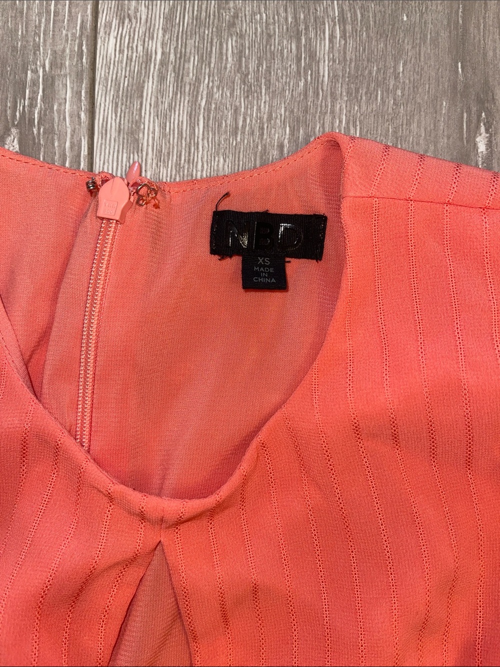 NBD Coral Ruffle Long-Sleeve Mini Dress Cut out detail XS- never worn! - Picture 6 of 8